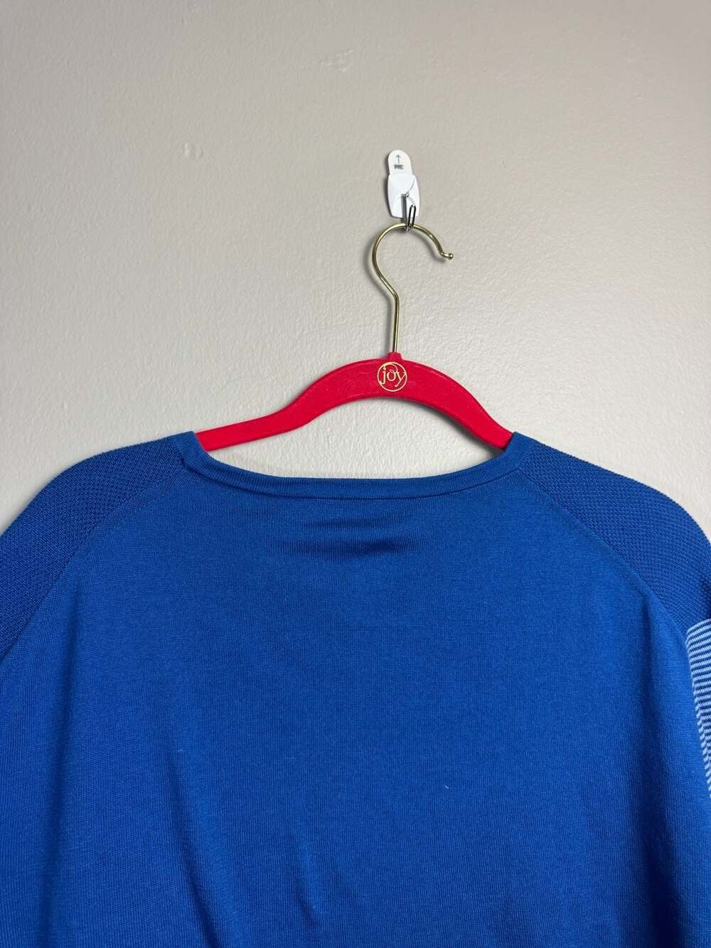 Hugo Boss Men's Blue Striped Crew Neck Long Sleeve Sweater - Picture 7 of 9